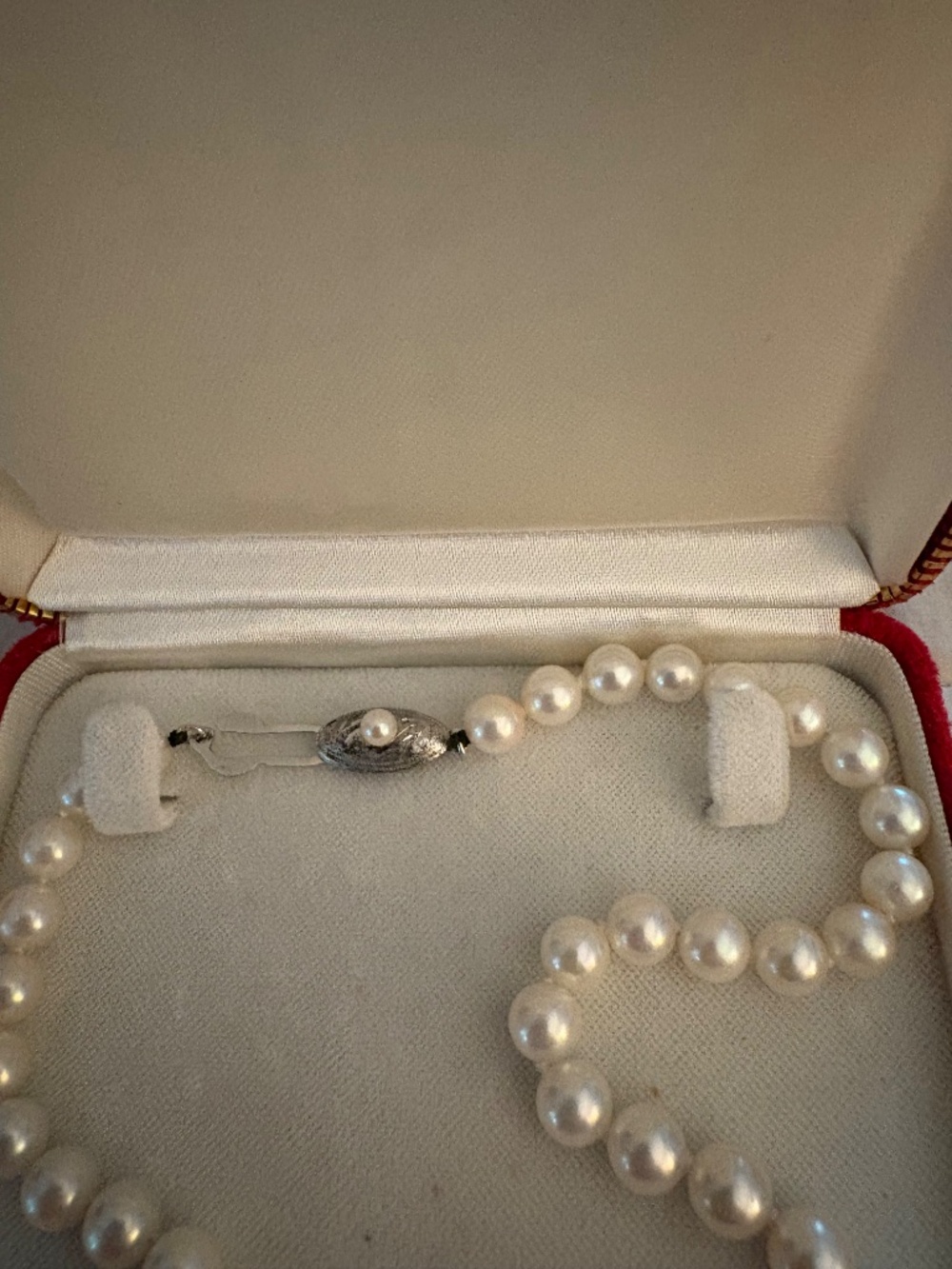 Vintage Mayuyama & Co Tokyo Nikkatsu Arcade Cultured Pearl Necklace Silver Clasp - Picture 5 of 13